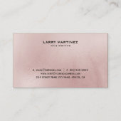 Carte De Visite Rose-or alcool arrière - plan (Dos)