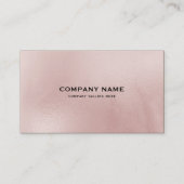 Carte De Visite Rose-or alcool arrière - plan (Devant)