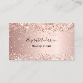 Carte De Visite Rose or blush parties scintillant poussière photo  (Devant)