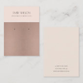 CARTE DE VISITE ROSE OR BLUSH ROSE CUIVRE ÉCRAN DE RECHERCHE (Devant / Derrière)