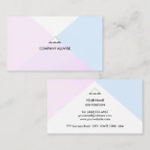 Carte De Visite Rose or élégant, bleu clair et blanc (Devant / Derrière)