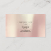 Carte De Visite Rose Or Pearly Abstrait Minimal Silk Metallic (Dos)
