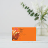 Carte de visite Rose orange (Debout devant)