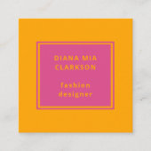 Carte de visite rose orange (Devant)