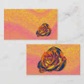 Carte de visite Rose orange (Devant / Derrière)