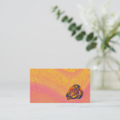 Carte de visite Rose orange (Debout devant)