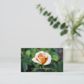 Carte De Visite Rose orange, fleuriste (Debout devant)