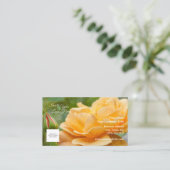 Carte de visite Rose orange fleuriste (Debout devant)