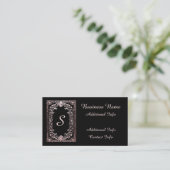 Carte De Visite Rose Ornat Gold Frame (Debout devant)