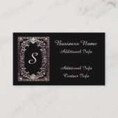 Carte De Visite Rose Ornat Gold Frame (Devant)