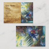 Carte De Visite ROSE OUBLIÉ Combattre Chevaliers, Diable, Parchemi (Devant / Derrière)