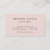 Carte De Visite Rose ouvrier de coeur de parties scintillantes de (Dos)