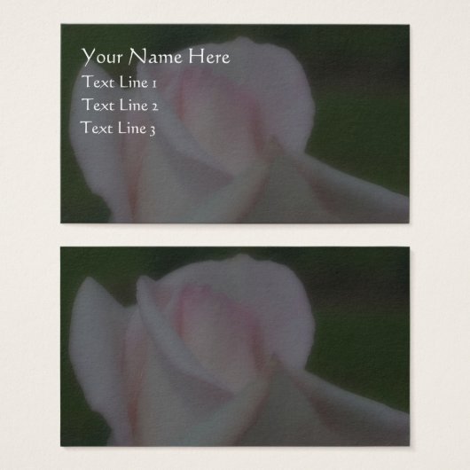 Carte de visite rose pâle (Devant & derrière)