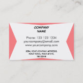 Carte de visite rose pâle (Dos)