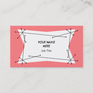 Carte de visite rose pâle