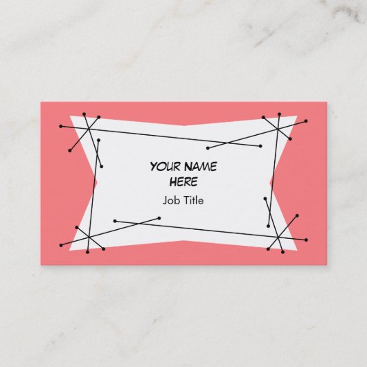 Carte de visite rose pâle (Devant)