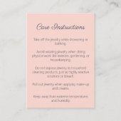 Carte de visite rose pâle gris foncé (Dos)