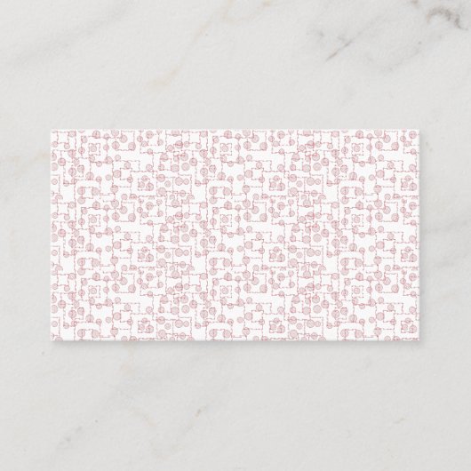 Carte de visite Rose Pâle Luxe (Devant)