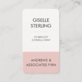 Carte De Visite Rose Pâle Professionnel (Devant)