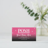 Carte De Visite Rose Parfaitement Posh (Debout devant)