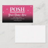 Carte De Visite Rose Parfaitement Posh (Devant / Derrière)
