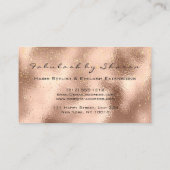 Carte De Visite Rose Parties scintillant ciseaux de maquillage (Dos)