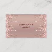 Carte de visite rose Parties scintillant Gold Conc (Dos)