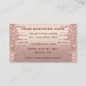 Carte de visite rose Parties scintillant Gold Conc (Devant)