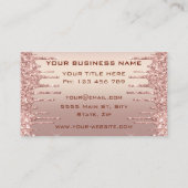 Carte de visite rose Parties scintillant Gold Conc (Dos)