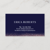 Carte De Visite Rose Parties scintillant or Crown Eyelash Diva Mar (Dos)