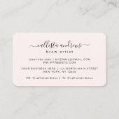 Carte De Visite Rose Parties scintillant or Dripography Eyebrow Ar (Dos)