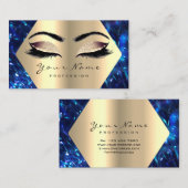 Carte De Visite Rose Parties scintillant or maquillage Artiste Las (Devant / Derrière)