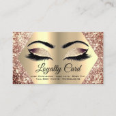 Carte De Visite Rose Parties scintillant or maquillage Artiste Las (Devant)