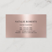 Carte De Visite Rose Parties scintillant or ménage ménage ménage m (Dos)