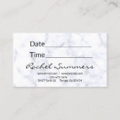 Carte De Visite Rose Parties scintillant or Ombre marbre Eyebrow E (Dos)