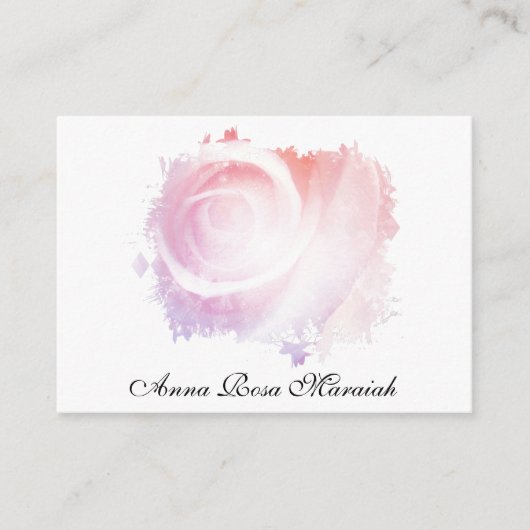 *~* Carte de visite Rose pastel abstrait (Devant)