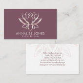 Carte de visite Rose Pearl Gold Lotus (Devant / Derrière)