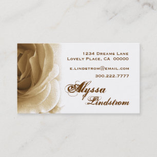 Carte De Visite Rose personnel Soft Sepia and Cream