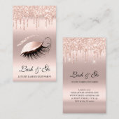 Carte De Visite Rose Pink Maquillage Artist Lash Extension Drivers (Devant / Derrière)