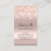 Carte De Visite Rose Pink Maquillage Artist Lash Extension Drivers (Dos)