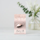 Carte De Visite Rose Pink Maquillage Artist Lash Extension Drivers (Debout devant)