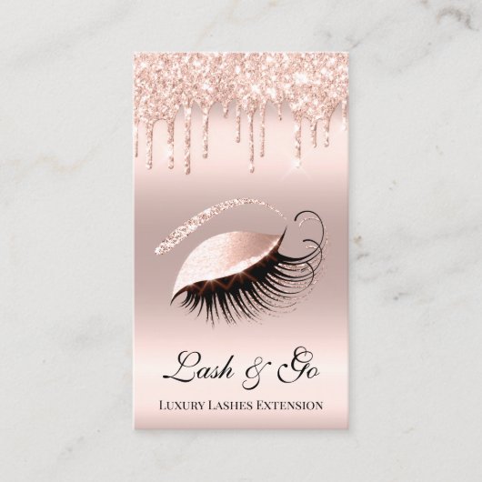 Carte De Visite Rose Pink Maquillage Artist Lash Extension Drivers (Devant)