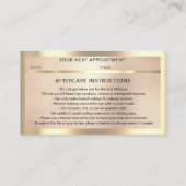 Carte De Visite Rose post-traitement Eyelash Microblade QRCODE enc (Dos)