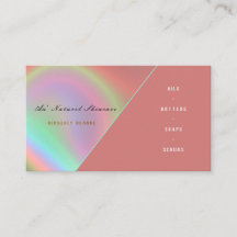 Rose poudré holographique