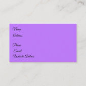 Carte De Visite Rose pourpre (Dos)