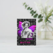 Carte De Visite Rose pourpre d'Ancre de beauté de papillon de 311 (Debout devant)