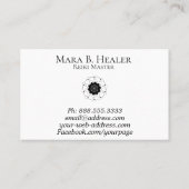 Carte De Visite * Rose pourpre de la géométrie sacrée cosmique (Dos)