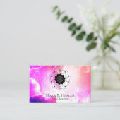 Carte De Visite * Rose pourpre de la géométrie sacrée cosmique (Debout devant)