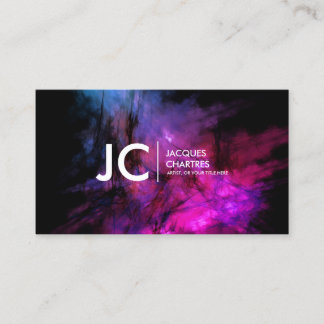 Carte De Visite Rose professionnel abstrait de monogramme de