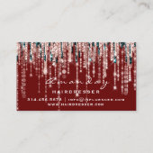 Carte De Visite Rose professionnel Coiffeur ciseaux Bourgogne (Dos)